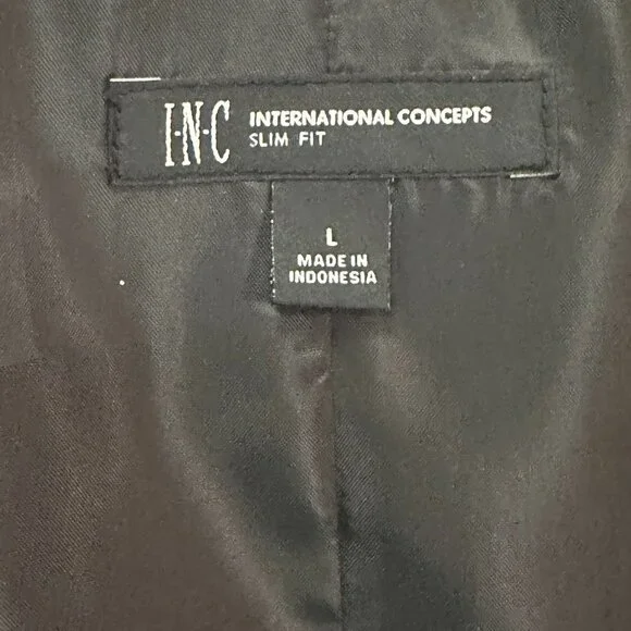 I.N.C. International Concepts Men’s Velvet Vest ‘Black’, Men's Size L - Picture 3 of 4